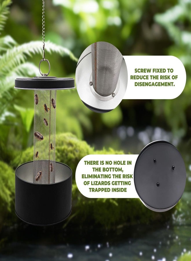 MHLLGN Chameleon Food Bowl, Lizard Feeder, Reptile Food Cup, Chameleon Cage Accessories, Dubia Roaches Mealworms Superworms Organizer with Column for Prey to Climb and Move - Image 4